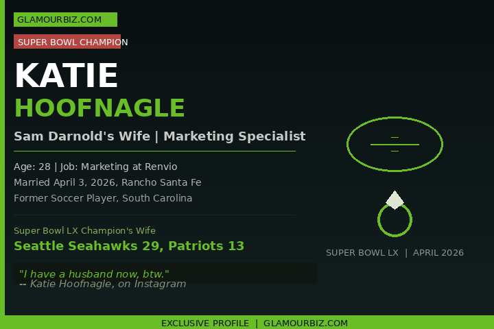 Katie Hoofnagle is the wife of Seattle Seahawks quarterback Sam Darnold.
