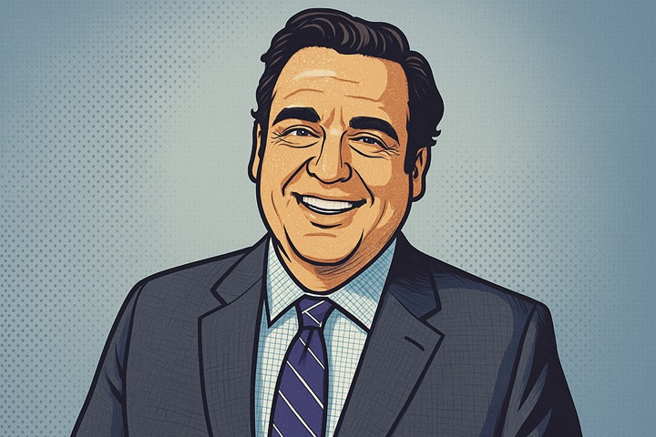 An AI illustrated image of Ed Lavandera