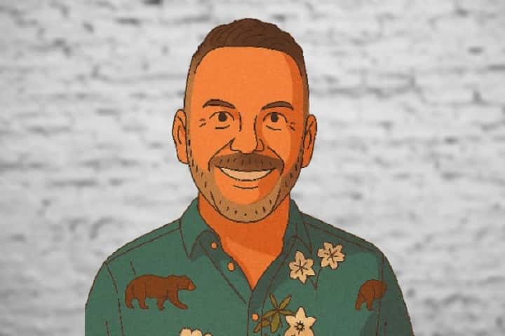 AI illustration of Loren Ruch, HGTV executive, from his Wikipedia profile