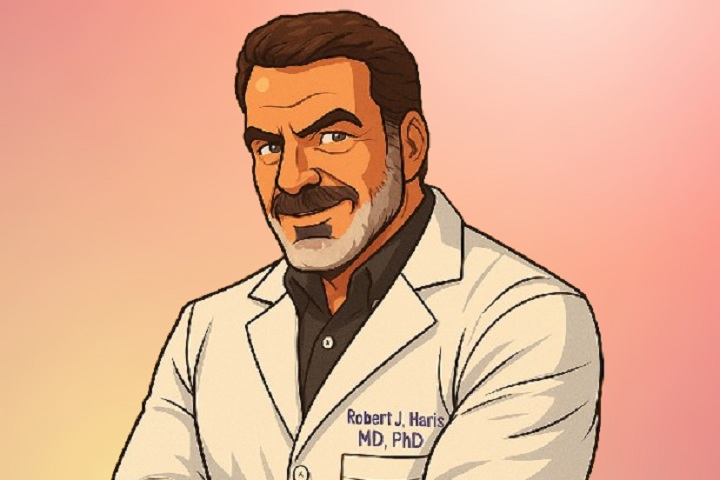 An AI illustrated image of Robert Hariri