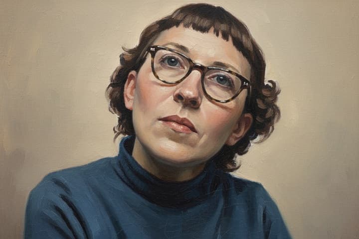 Illustration of Adeline Watkins, the rumored girlfriend of Ed Gein in 1950s Plainfield, Wisconsin
