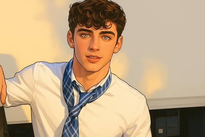 AI illustration of Cameron Herrin in 2025, wearing prison uniform at Graceville Correctional Facility during post-conviction hearing.