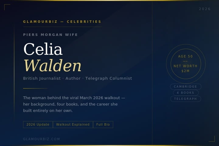 Celia Walden Piers Morgan wife British journalist  Telegraph columnist age 50 2026