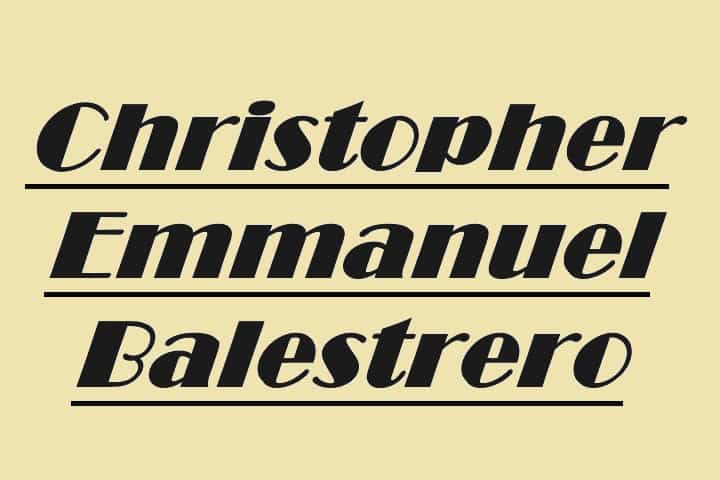 Who Is Christopher Emmanuel Balestrero?