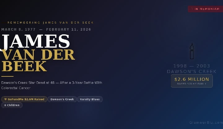 James Van Der Beek Dawson's Creek star dies at 48 after colorectal cancer battle 2026