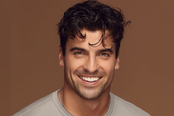 Illustrated portrait of Jan Ravnik, Slovenian dancer and Dancing With the Stars 2025 professional