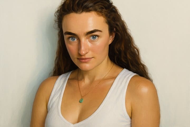 Digital artwork of Kelley Mack highlighting her radiant skin and natural beauty