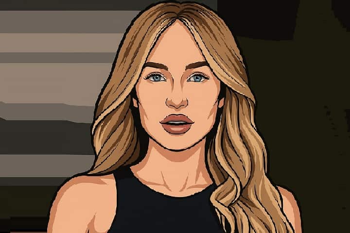 Illustrated portrait of Kristen Gaffney, founder and CEO of Super True, a leading beauty and wellness brand in 2025.