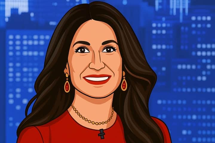 Illustrated image of Nazee Moinian, Iranian Studies PhD and 2025 trending Iran policy expert