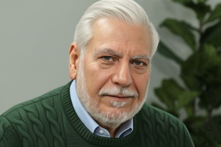 Illustrated image of Osama Siblani, Lebanese American journalist and Arab American News founder, symbolizing media and community influence in Michigan.