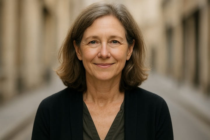 Anne Abel writing in a leather notebook at a boutique hotel in the Andes, embodying transformational travel storytelling in 2025