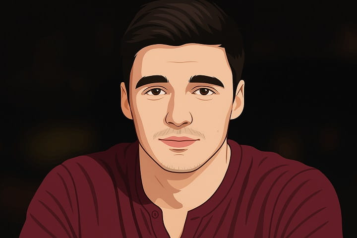 Illustrated scene of Lachlan Quarmby as Luke Tucker, rookie constable in Allegiance Season 2.